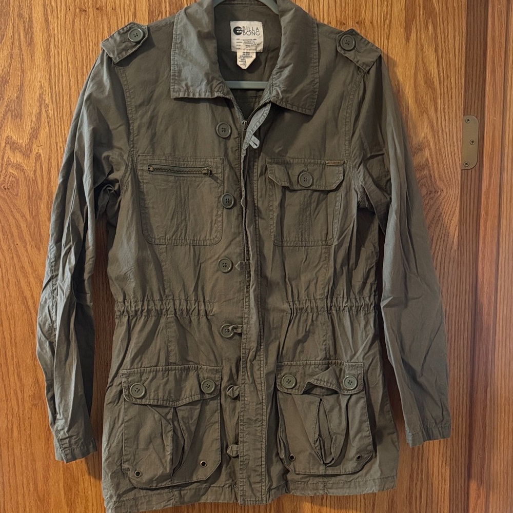 BILLABONG Olive Utility Jacket - Women's Military Field Coat